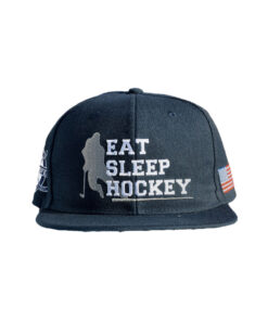 Eat Sleep Hockey Snapback Navy